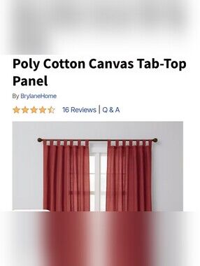 Canvas Top Tab Single Panel For Window